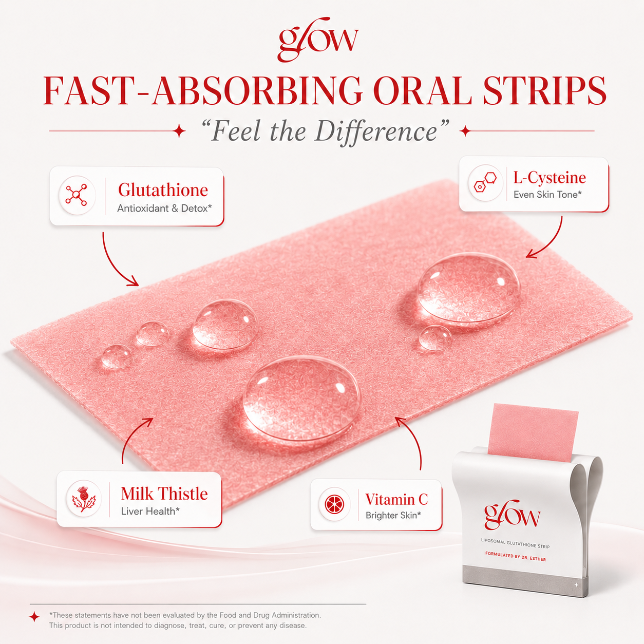 DermaVale Glow - Liposomal Glutathione Strips
