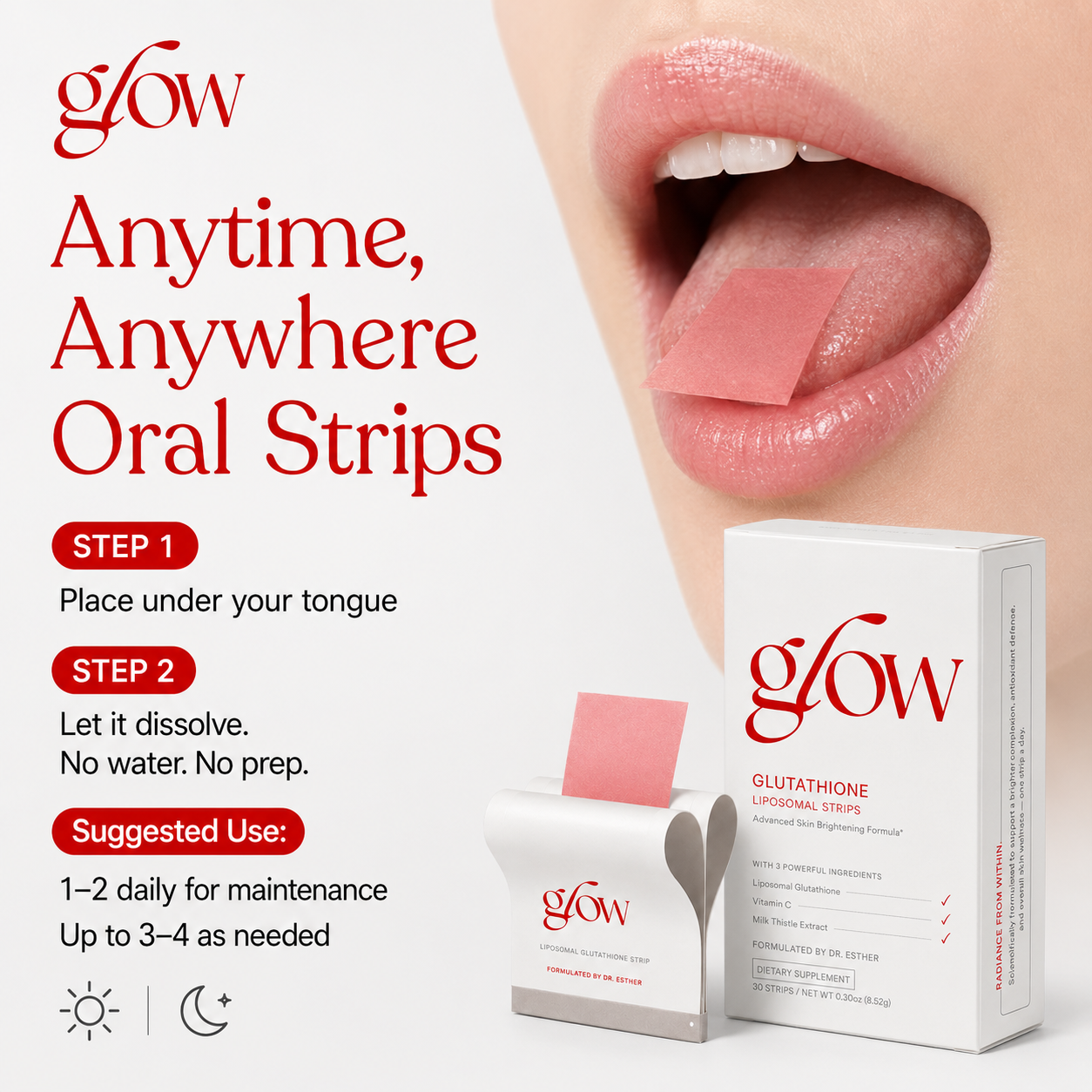DermaVale Glow - Liposomal Glutathione Strips